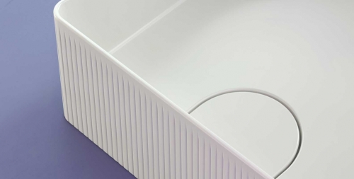 Laufen Sonar 34x34 cm pultra ültethető mosdó textúrával H8123410001121