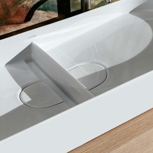 Laufen Sonar 100x37 cm pultra ültethető dupla mosdó LCC felülettel H8123484001121