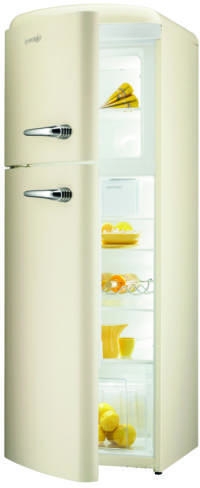 Gorenje szabadonálló felülfagyasztós hűtőszekrény, old timer, A++, pezsgő, balos RF60309OCL