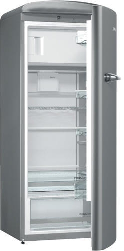 Gorenje szabadonálló felülfagyasztós hűtőszekrény, old timer, A++, inox ORB152X
