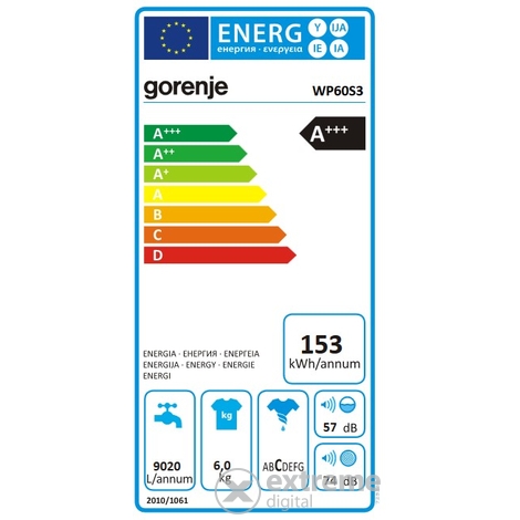 Gorenje WP60S3 Automata mosógép