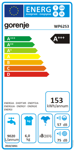 Gorenje WP62S3 Automata mosógép (729369)