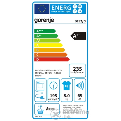 Gorenje DE82/G Kondenzációs szárítógép (730015)