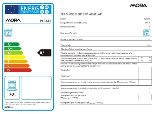 Gorenje Mora P162AS Gáztűzhely (466107)