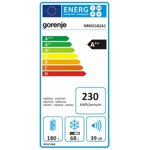 Gorenje NRKI5162A1 Beépíthető alulfagyasztós hűtőszekrény