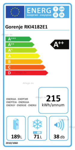 Gorenje RKI4182E1 Beépíthető alulfagyasztós hűtőszekrény (732548)