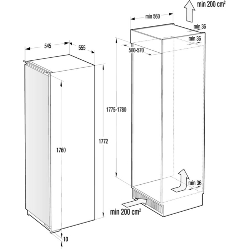 Gorenje FNI5182A1 Beépíthető fagyasztószekrény (732557)
