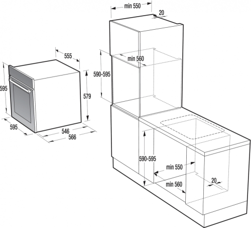 Gorenje BCS798S24X Beépíthető kombinált gőzsütő (730134)
