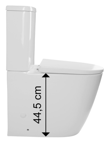 Sapho TURKU Rimless magasított monoblokkos wc, Soft-Close ülőkével (PC104)