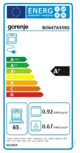Gorenje BO647A33XG Beépíthető elektromos sűtő
