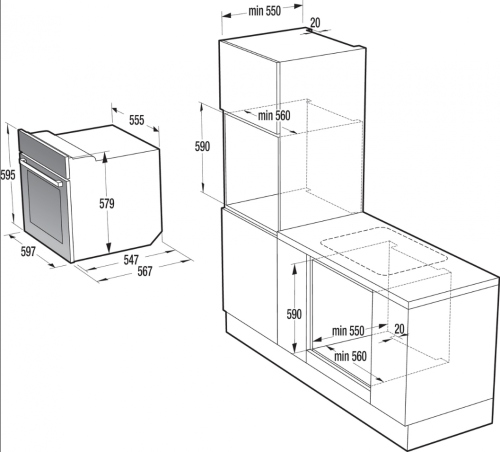 Gorenje BO658KRB Beépíthető elektromos sűtő