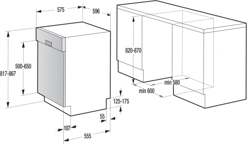 Gorenje GI66160 Beépíthető mosogatógép