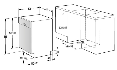 Gorenje GI53110 Beépíthető mosogatógép