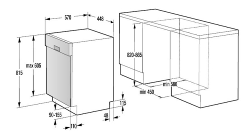 Gorenje GI55110 Beépíthető mosogatógép