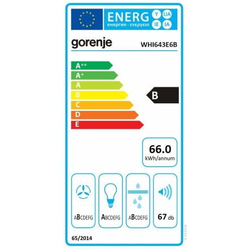 Gorenje WHI643E6B Szabadonálló fali dekor páraelszívó
