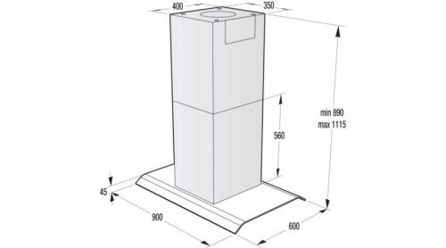 Gorenje IHT953S2XGB Szabadonálló fali sziget páraelszívó