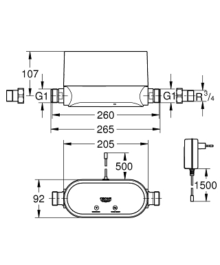 Grohe GROHE Sense Guard Intelligens vízszabályozó 22500LN0
