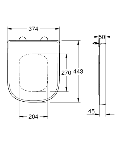 Grohe Euro Ceramic lassú záródású wc ülőke 39330000