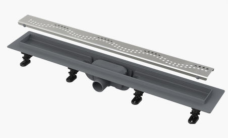 Alcaplast APZ8/Simple műanyag zuhanyfolyóka fém hullám ráccsal (650 mm)