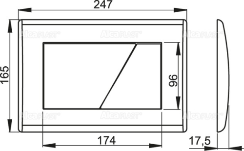Alcaplast M170 nyomólap, fehér