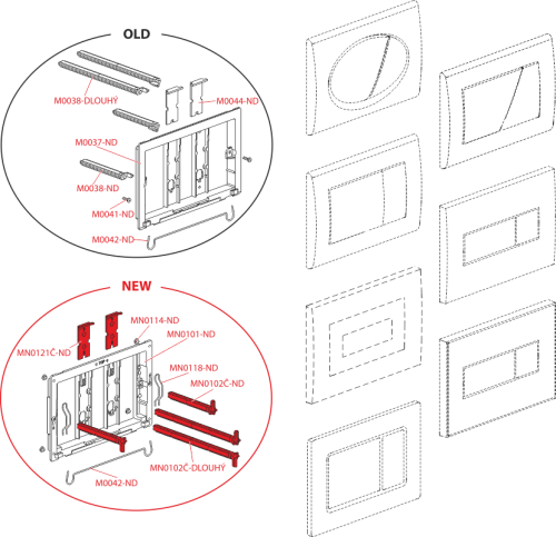 ALCA (Alcaplast) M270 nyomólap, fehér