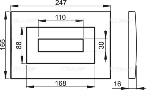 Alcaplast M478 nyomólap, fekete