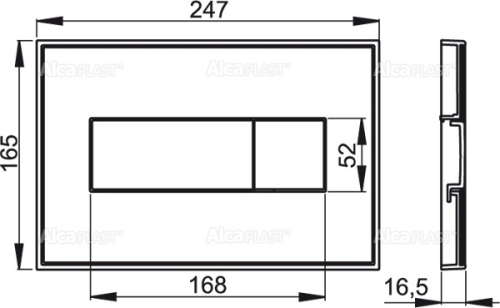 Alcaplast M1370 nyomólap, fehér