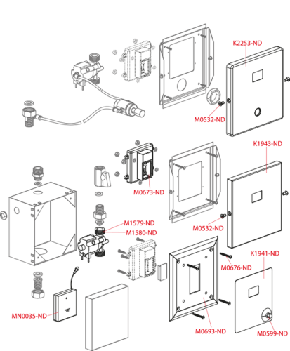 ALCA (Alcaplast) automata piszoár öblítő, króm, 12 V (hálózati) ASP4