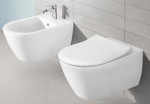 Villeroy & Boch Subway 2.0 fali wc, perem nélküli DirectFlush kombipack, ülőkével 5614R201
