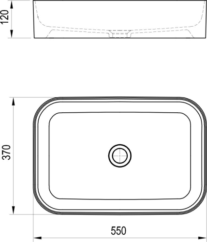 Ravak Ceramic 550 SLIM R kerámia mosdó XJX01155002