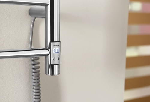 Sapho REDONDO 500x900mm elektromos törölközőszárító radiátor időzítővel, inox ER220T