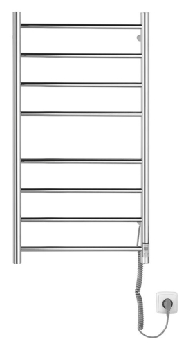 Sapho REDONDO 500x900mm elektromos törölközőszárító radiátor időzítővel, inox ER220T