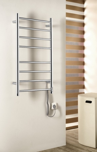 Sapho REDONDO 500x900mm elektromos törölközőszárító radiátor időzítővel, inox ER220T