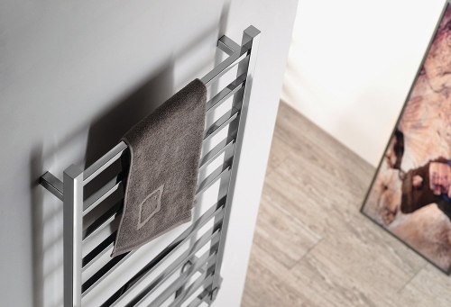 Sapho REDONDO 620x1160mm elektromos törölközőszárító radiátor időzítővel, inox ER430T