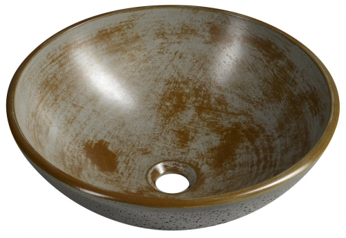 Sapho FORMIGO beton mosdó, 41cm, csíkos szürke (FG007)