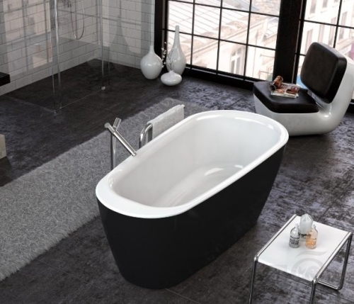 Kolpa-San Adonis-FS 180x80/O BLACK/WHITE szabadon álló fürdőkád 936280