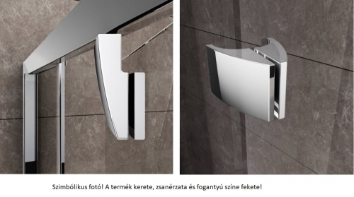 Ravak Pivot PDOP1-80 zuhanyajtó (fekete+transparent) 03G40300Z1