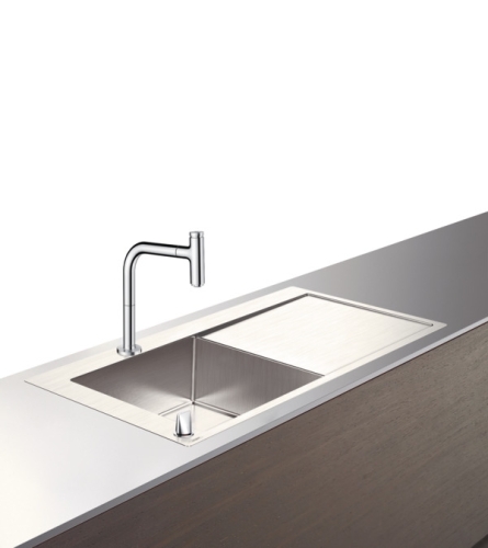 Hansgrohe C71-F450-12 mosogató és króm csaptelep kombináció 450 szett 43230000
