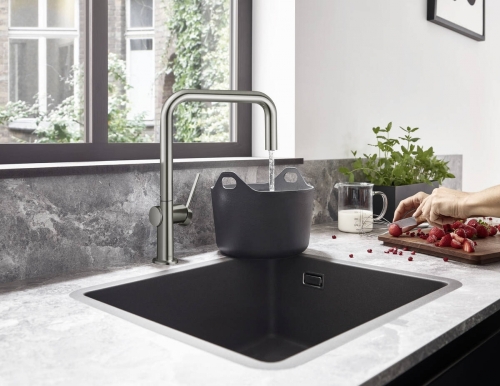 Hansgrohe S510-U450 munkalap alá rögzített mosogató 450, kőszürke 43431290