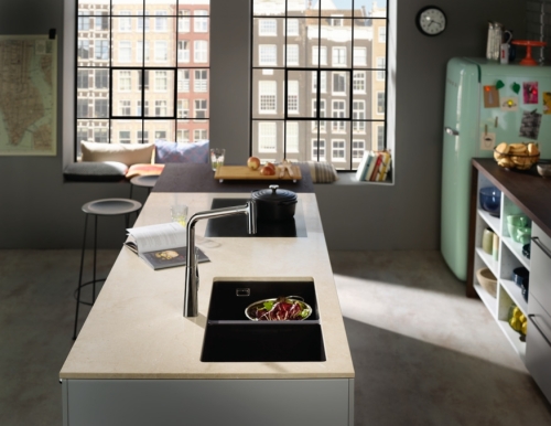 Hansgrohe S510-U770 munkalap alá rögzített mosogató 370/370, grafitfekete 43434170