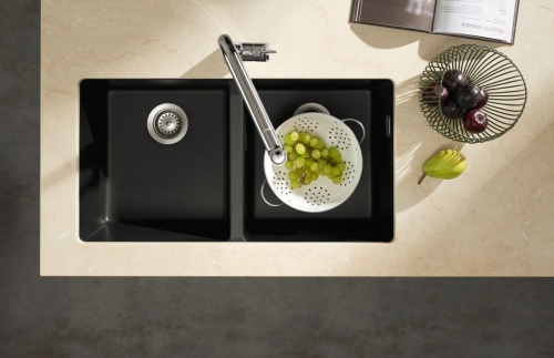 Hansgrohe S510-U770 munkalap alá rögzített mosogató 370/370, grafitfekete 43434170