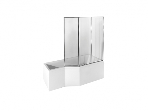 Besco Integra 170x75/56 cm-es kád 3 részes kádparavánnal jobbos