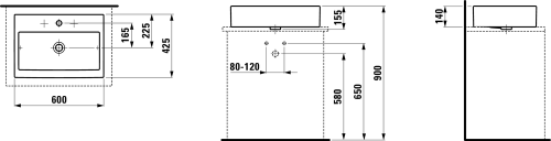 Laufen Living City 60x42,5 cm mosdó H8114320001041