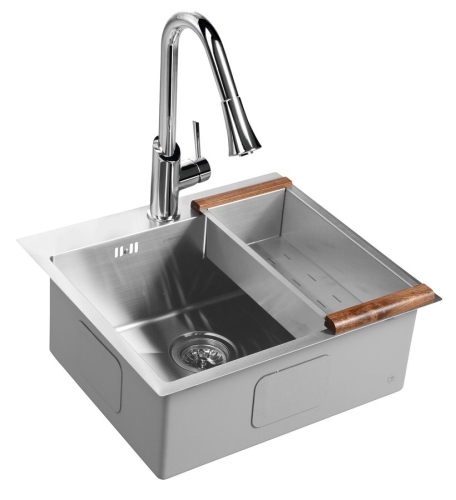 Sapho EPIC beépíthető mosogatótálca 54x48x20 cm, rozsdamentes acél (EP487)