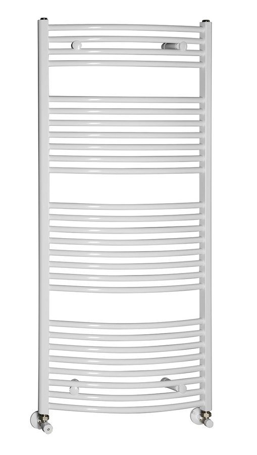 AQUALINE Fürdőszobai radiátor, 600x1322mm, 722W, íves fehér ILO36E