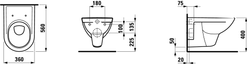 Laufen Pro fali wc ülőkével szett H8669500000001