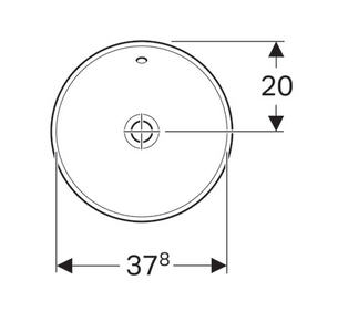 Geberit VariForm 40 cm kerek beépíthető mosdó túlfolyóval 500.700.01.2