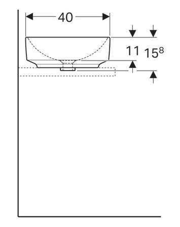 Geberit VariForm 55x40 cm pultra ültethető mosdó 500.774.01.2