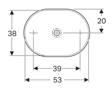 Geberit VariForm 55x40 cm pultra ültethető mosdó 500.774.01.2