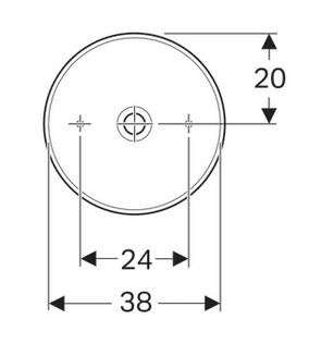 Geberit VariForm 40 cm pultra ültethető mosdó 500.768.01.2